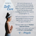 Spotlight on Self-Care